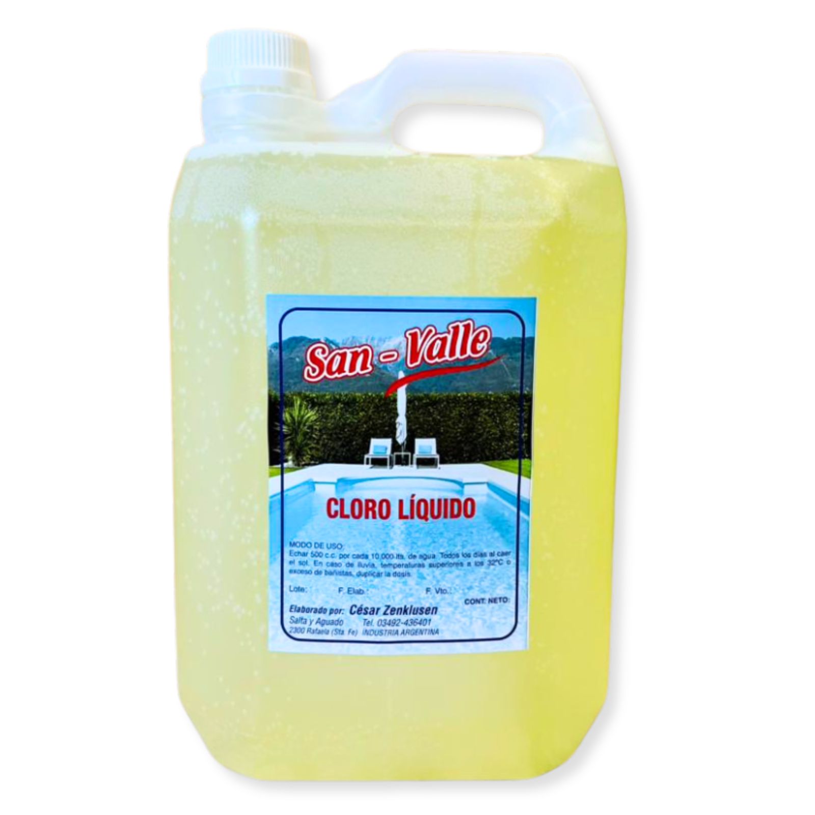 Cloro Liquido San Valle x 5 lts.